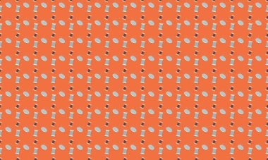 Farklı aksesuarlara sahip renkli arkaplan