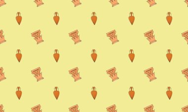 Farklı aksesuarlara sahip renkli arkaplan