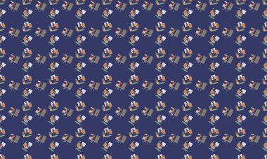 Farklı aksesuarlara sahip renkli arkaplan