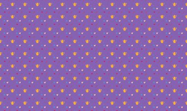 Farklı aksesuarlara sahip renkli arkaplan