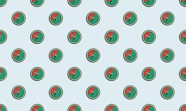 Farklı aksesuarlara sahip renkli arkaplan