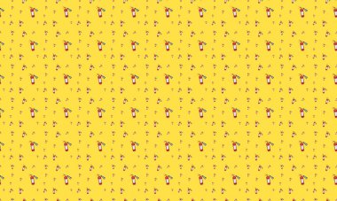 Farklı aksesuarlara sahip renkli arkaplan