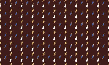 Farklı aksesuarlara sahip renkli arkaplan