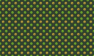 Farklı aksesuarlara sahip renkli arkaplan