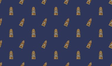 Farklı aksesuarlara sahip renkli arkaplan