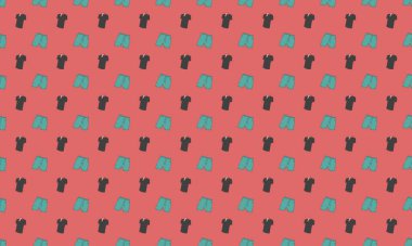 Farklı aksesuarlara sahip renkli arkaplan