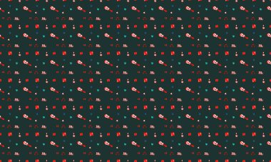 Farklı aksesuarlara sahip renkli arkaplan