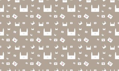 Farklı aksesuarlara sahip renkli arkaplan