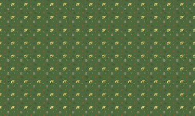 Farklı aksesuarlara sahip renkli arkaplan