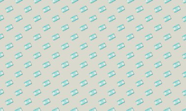 Farklı aksesuarlara sahip renkli arkaplan