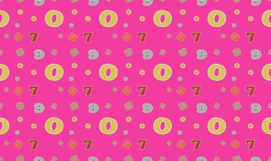 Farklı aksesuarlara sahip renkli arkaplan