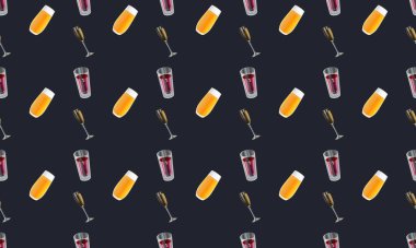 Farklı aksesuarlara sahip renkli arkaplan