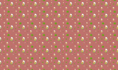 Farklı aksesuarlara sahip renkli arkaplan