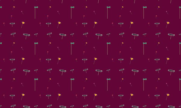 Colored background with different accessories