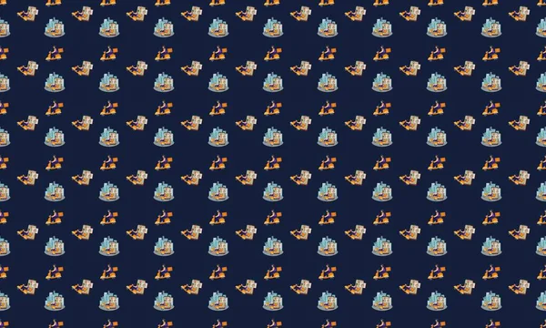 Farklı aksesuarlara sahip renkli arkaplan