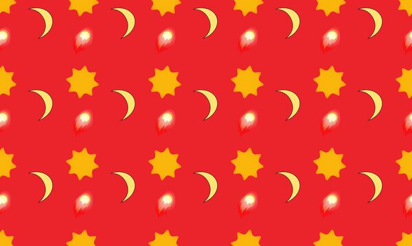 Цветной фон с различными аксессуарами