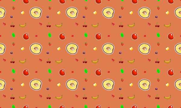 Цветной фон с различными аксессуарами