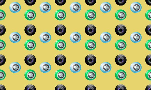 Цветной фон с различными аксессуарами