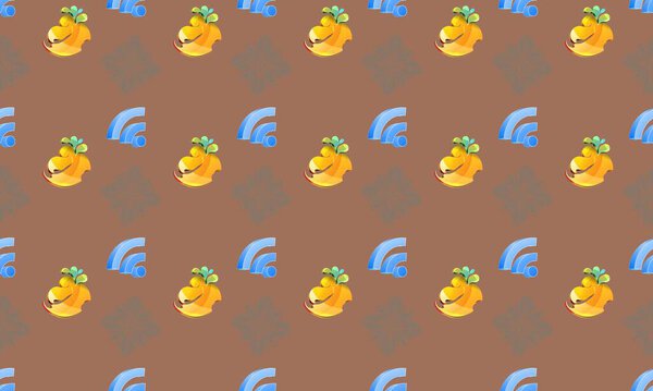 Colored background with different accessories