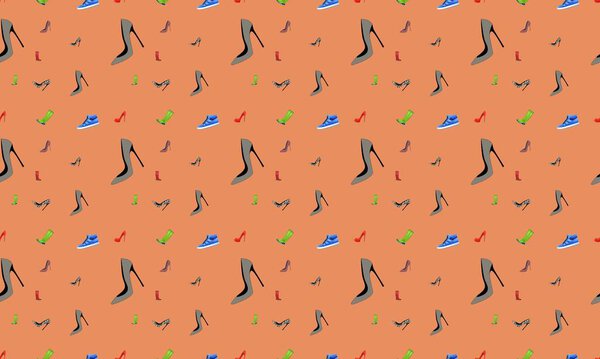 Цветной фон с различными аксессуарами