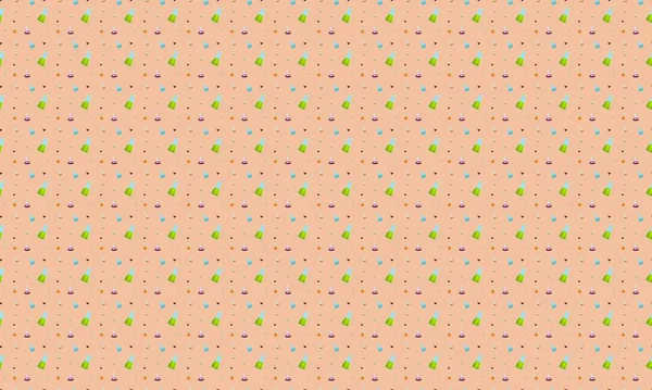 Farklı aksesuarlara sahip renkli arkaplan