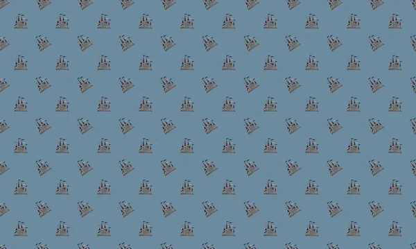 Farklı aksesuarlara sahip renkli arkaplan