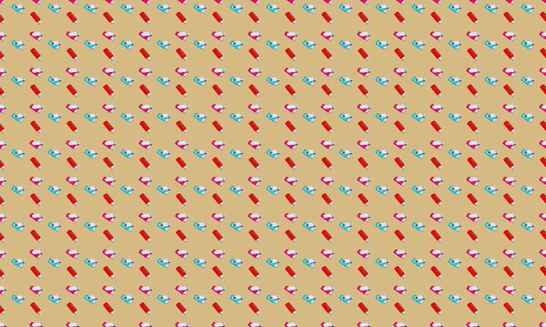 Цветной фон с различными аксессуарами