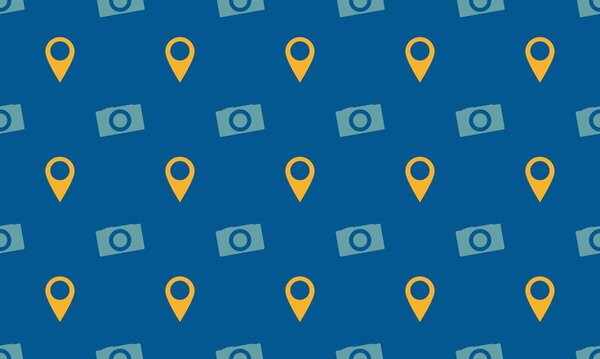 Colored background with different accessories