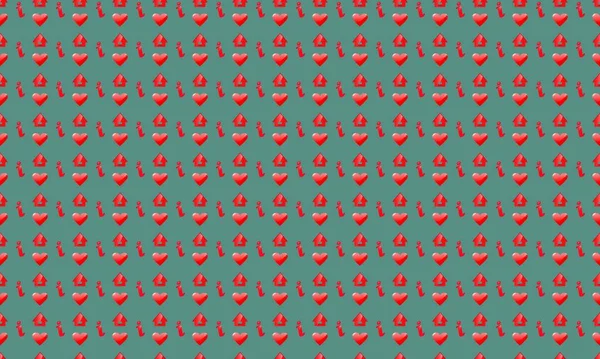 Farklı aksesuarlara sahip renkli arkaplan