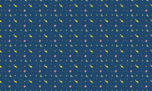 Farklı aksesuarlara sahip renkli arkaplan