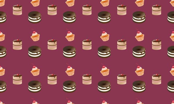 Цветной фон с различными аксессуарами