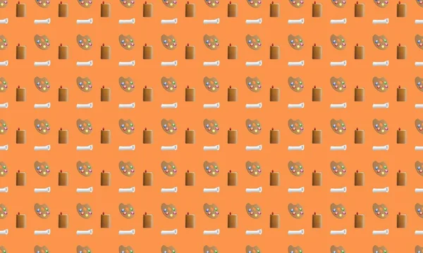 Farklı aksesuarlara sahip renkli arkaplan