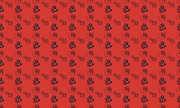 Цветной фон с различными аксессуарами