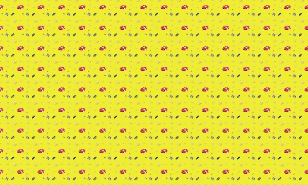 Farklı aksesuarlara sahip renkli arkaplan