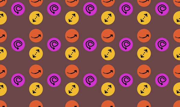 Цветной фон с различными аксессуарами