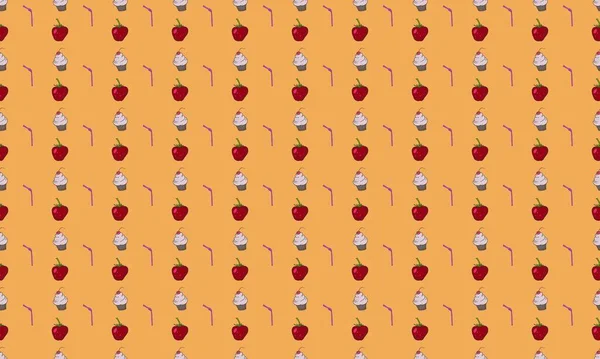 Farklı aksesuarlara sahip renkli arkaplan