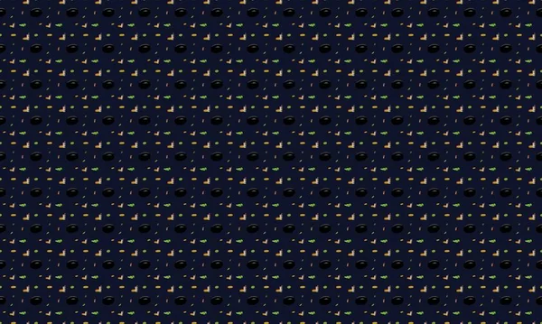 Farklı aksesuarlara sahip renkli arkaplan