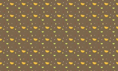 Farklı aksesuarlara sahip renkli arkaplan