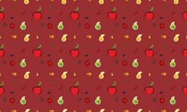 Farklı aksesuarlara sahip renkli arkaplan