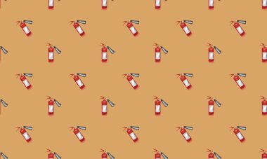 Farklı aksesuarlara sahip renkli arkaplan