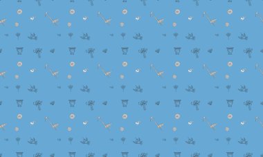 Farklı aksesuarlara sahip renkli arkaplan