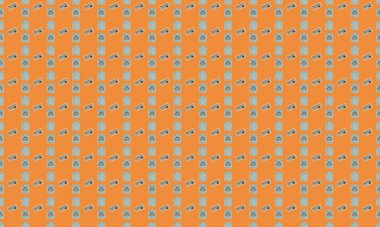 Farklı aksesuarlara sahip renkli arkaplan