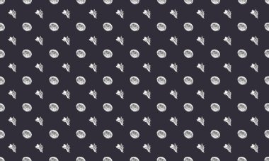 Farklı aksesuarlara sahip renkli arkaplan