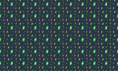 Farklı aksesuarlara sahip renkli arkaplan