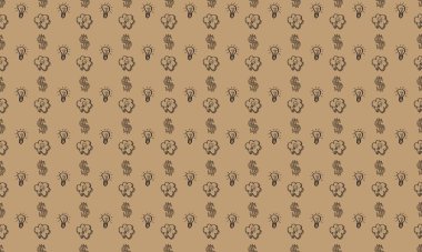 Farklı aksesuarlara sahip renkli arkaplan