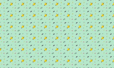 Farklı aksesuarlara sahip renkli arkaplan