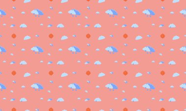 Farklı aksesuarlara sahip renkli arkaplan