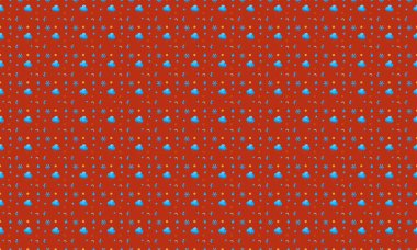 Farklı aksesuarlara sahip renkli arkaplan