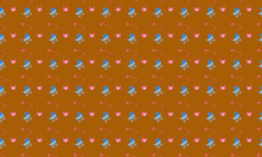 Farklı aksesuarlara sahip renkli arkaplan