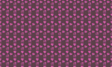 Farklı aksesuarlara sahip renkli arkaplan